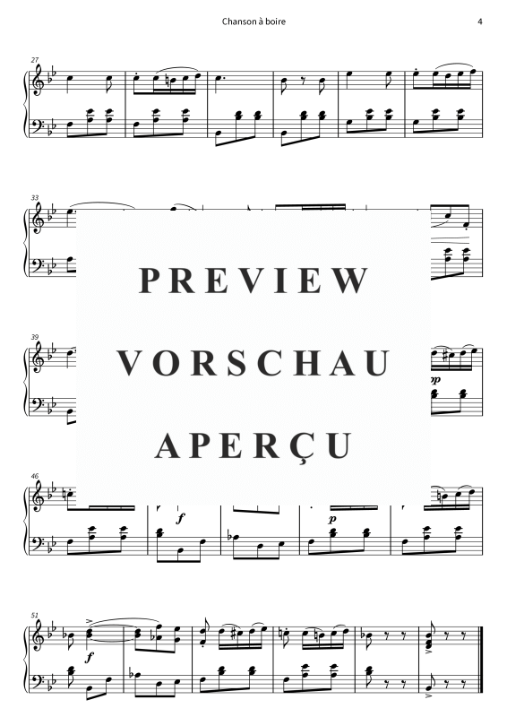 Produktgalerie: Seite 6 von 6 Chanson à boire - (Libiamo ne´ lieti calici) Brindisi extrait de l´opéra La traviata - version simplifiée pour piano, , Klavier Solo