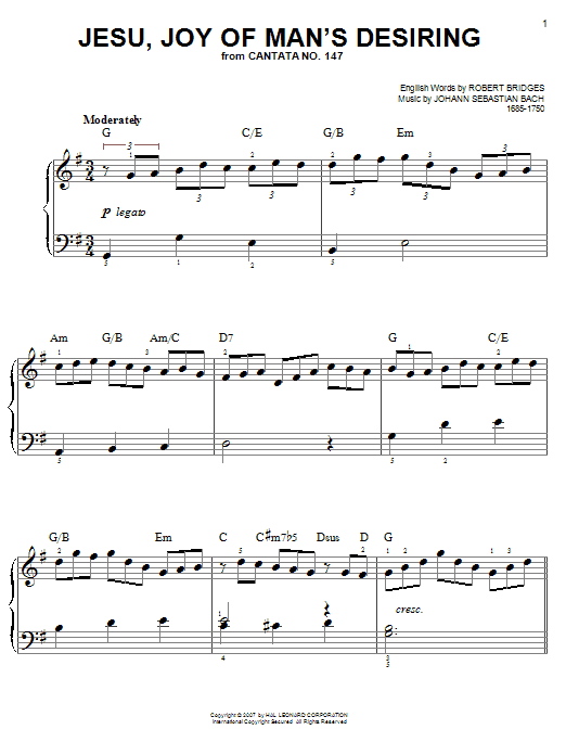 Produktgalerie: Seite 1 von 1 Jesu, Joy Of Man's Desiring, Johann Sebastian Bach, Klavier