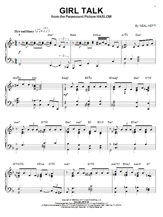 Product gallery: Page 1 of 1 Girl Talk (arr. Brent Edstrom), Neal Hefti