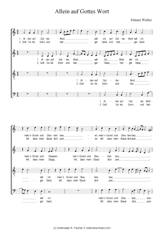 Produktbild zu: Allein auf Gottes Wort Johann Walter