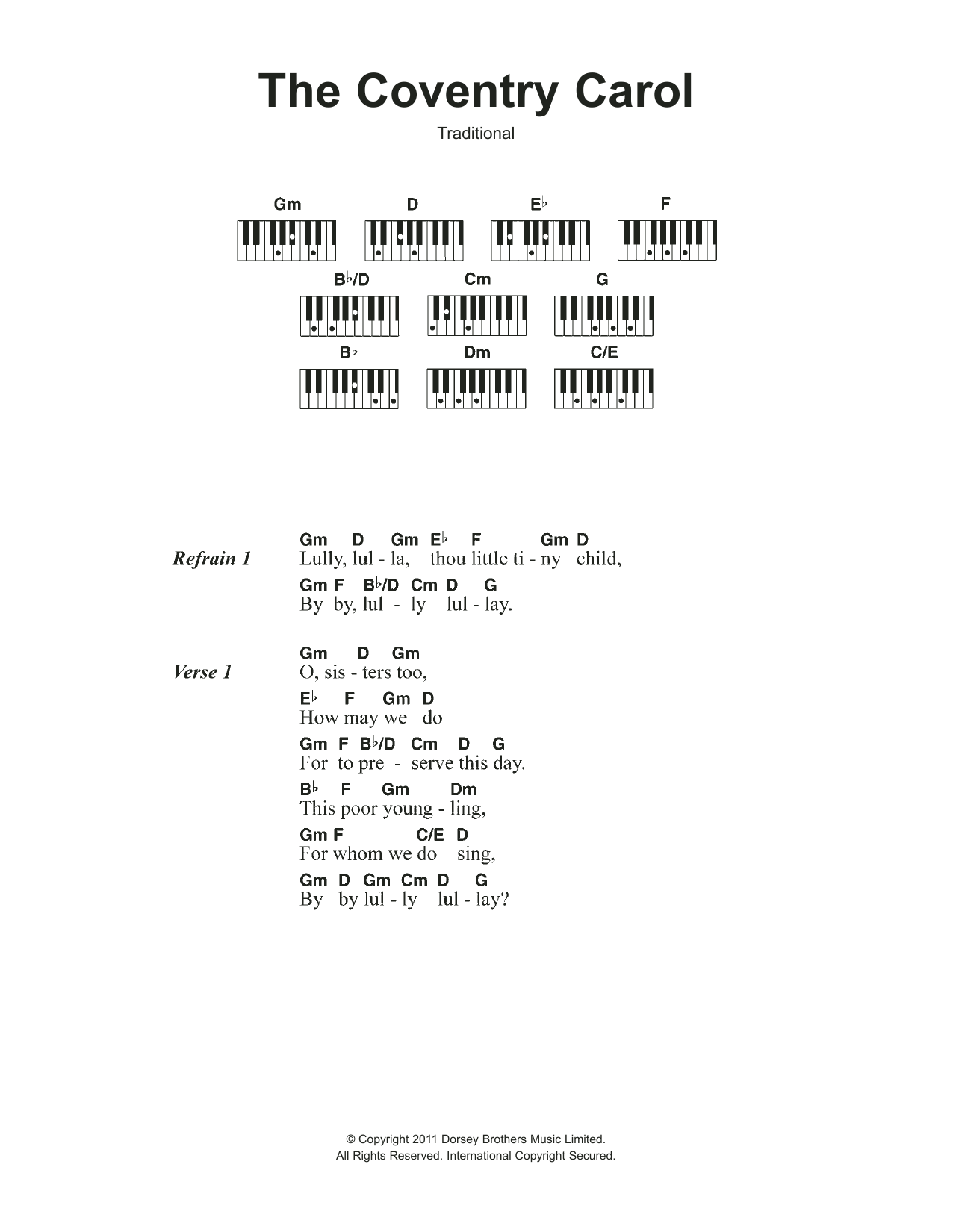 Product gallery: Page 1 of 1 Coventry Carol, Christmas Carol
