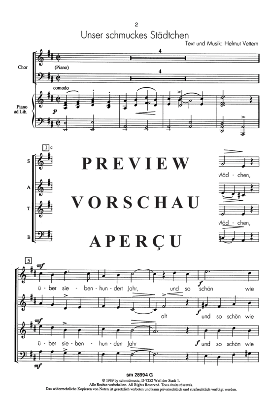 Product gallery: Page 3 of 11 Unser schmuckes Städchen , , (mixed choir + piano)