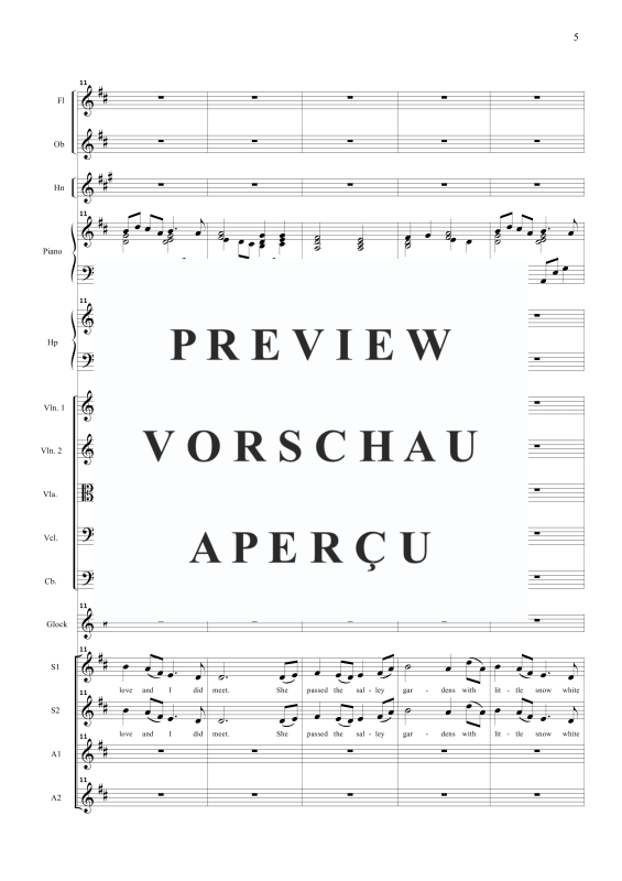 Produktgalerie: Seite 8 von 11 Four Irish songs, , Frauenchor SSAA und kleinem Orchester