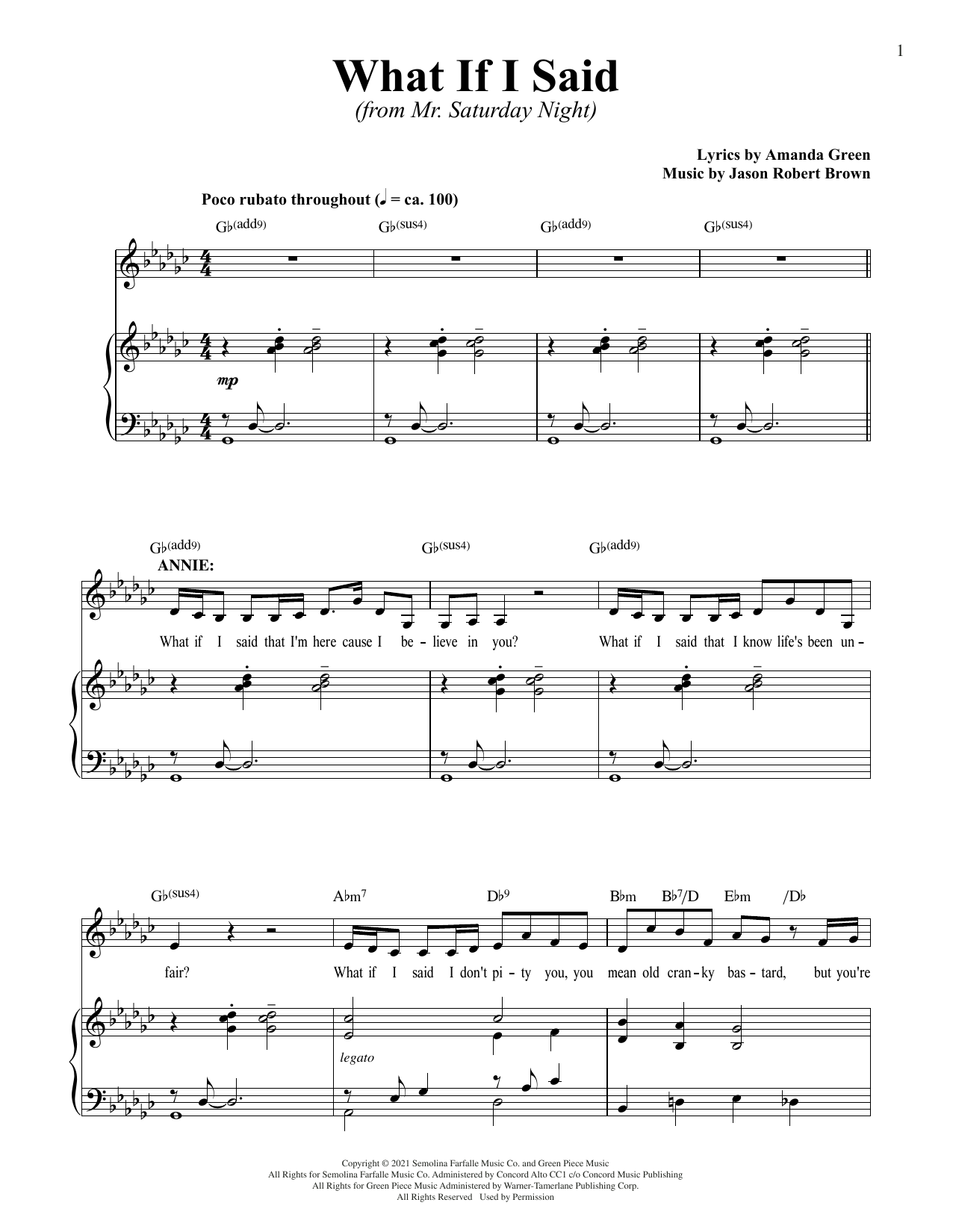Produktbild zu: What If I Said? (from Mr. Saturday Night)