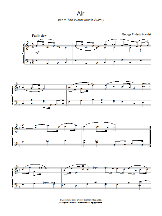 Produktbild zu: Air (from The Water Music Suite)
