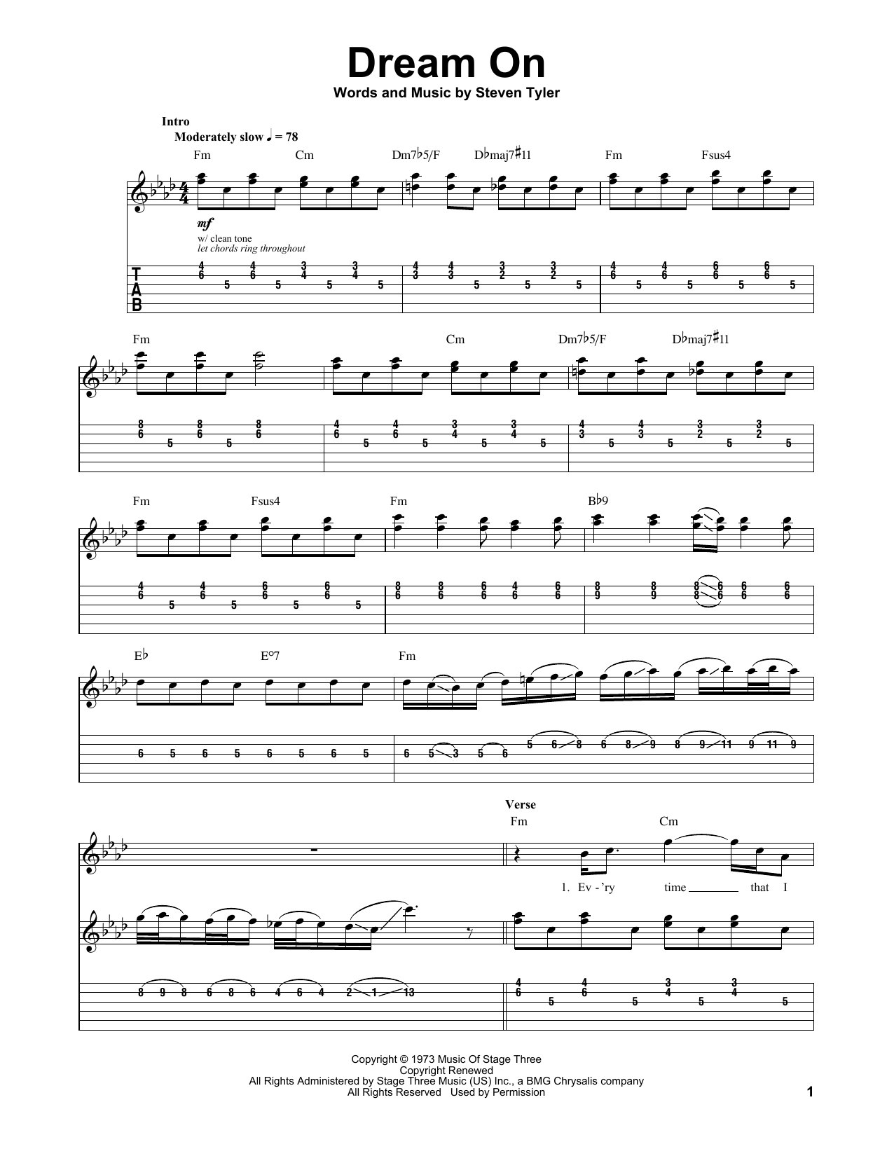 Produktgalerie: Seite 1 von 1 Dream On, Aerosmith, Gitarre