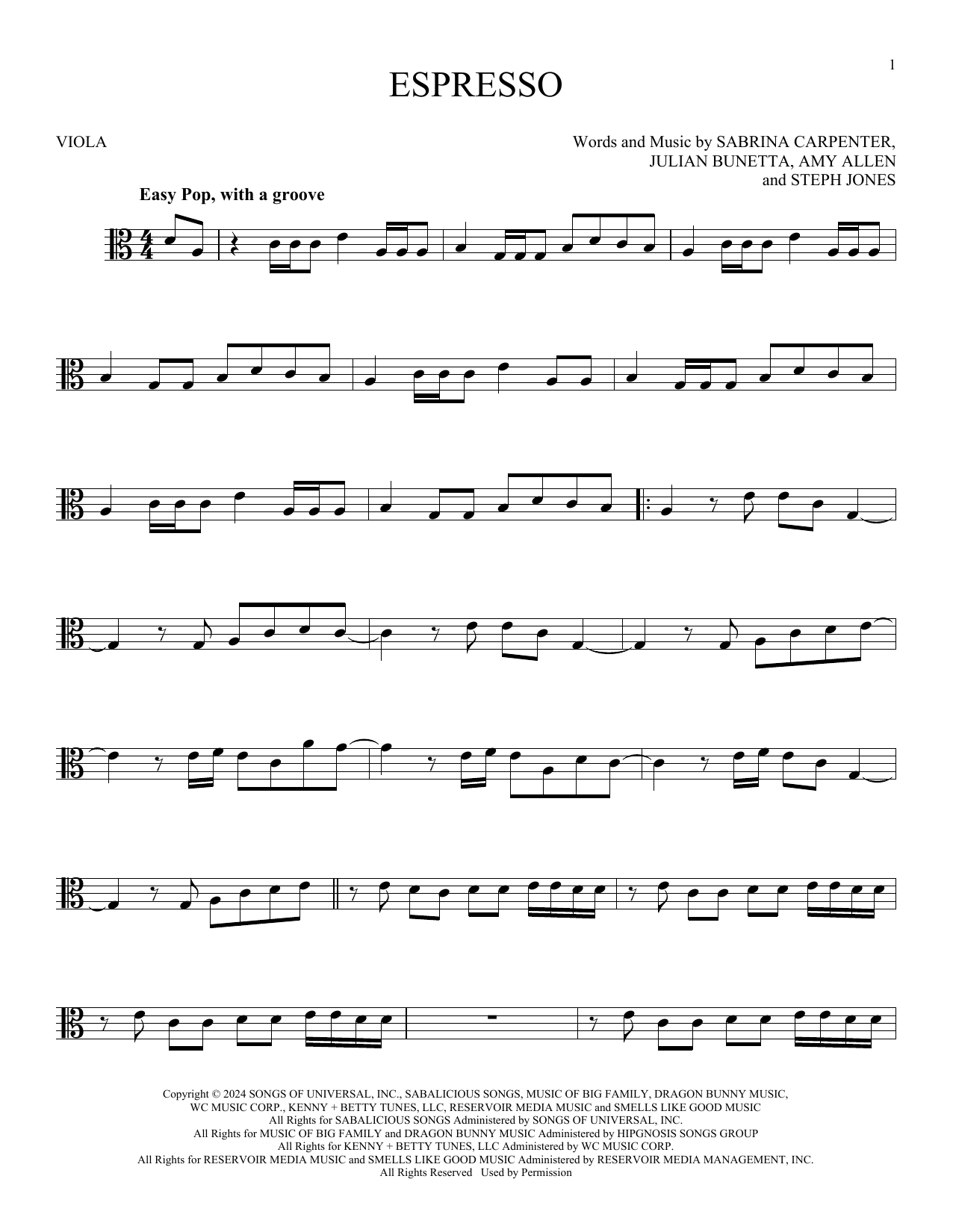 Product gallery: Page 1 of 1 Espresso, Sabrina Carpenter