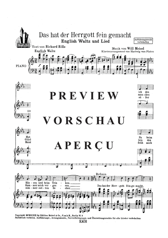 Produktgalerie: Seite 3 von 3 Das hat der Herrgott fein gemacht, , Klavier und Gesang