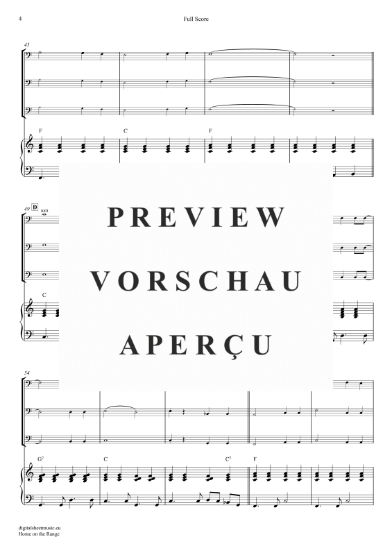 gallery: Home On The Range, American Folk Song, (Posaunen Trio + Klavier)