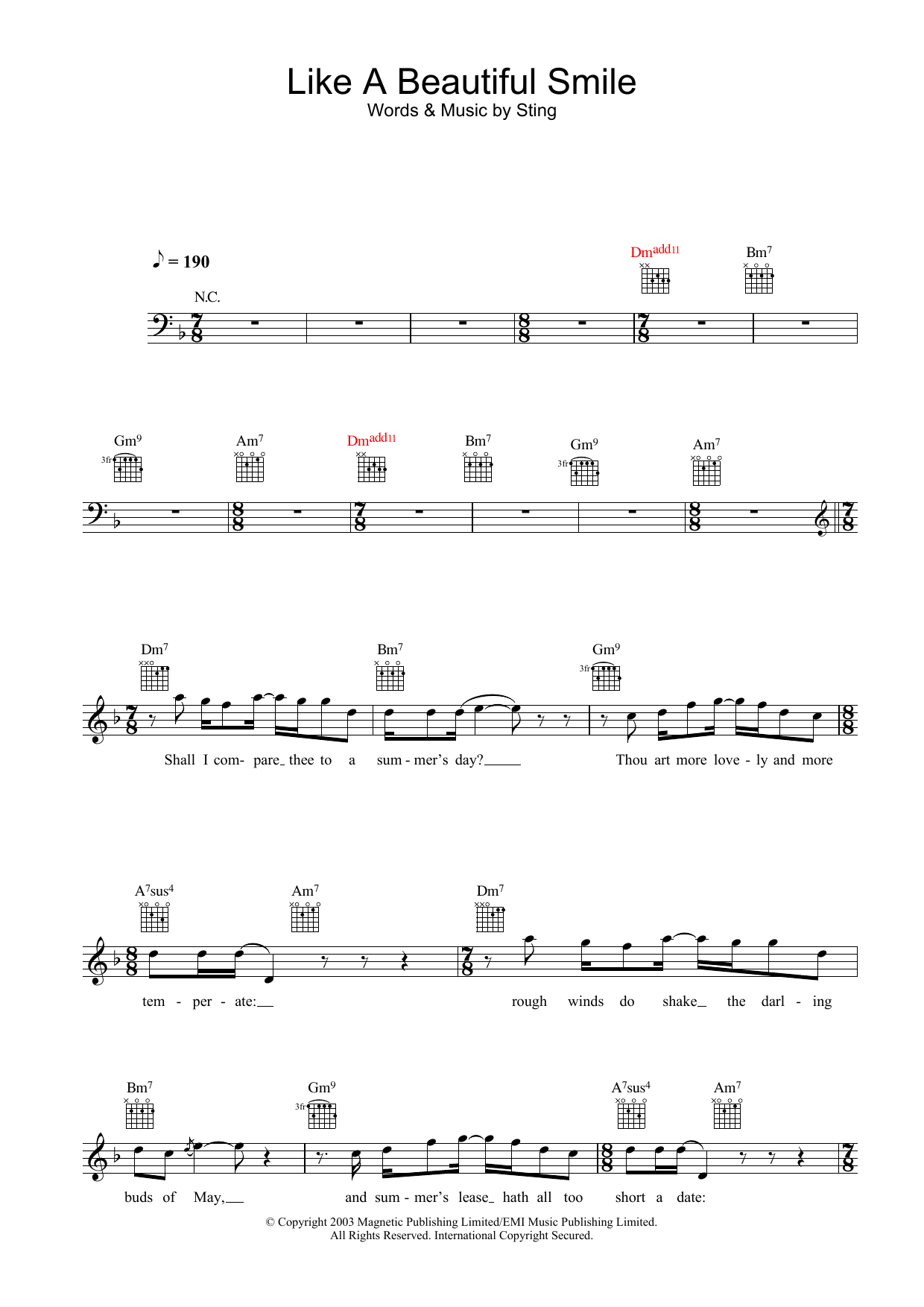 Produktgalerie: Seite 1 von 1 Like A Beautiful Smile, Sting, Melodieinstrument