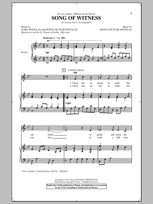 Produktbild zu: Song Of Witness