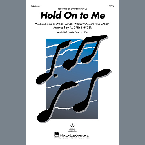cover: Hold On To Me (arr. Audrey Snyder), Lauren Daigle, Chor
