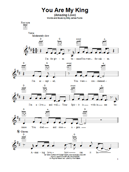 Product gallery: Page 1 of 1 You Are My King (Amazing Love), Newsboys