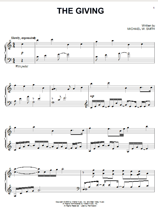 Product gallery: Page 1 of 1 The Giving, Michael W. Smith