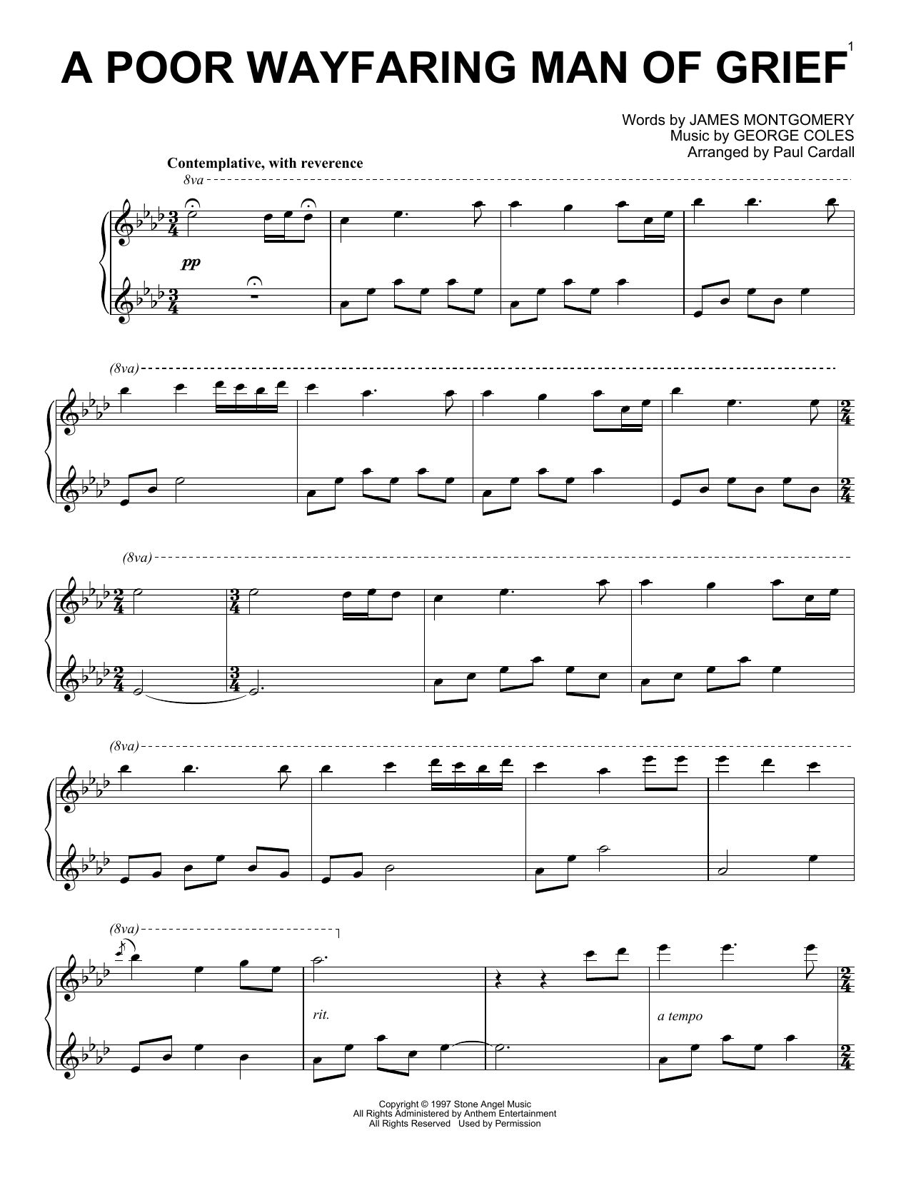 Product picture to: A Poor Wayfaring Man Of Grief (arr. Paul Cardall)