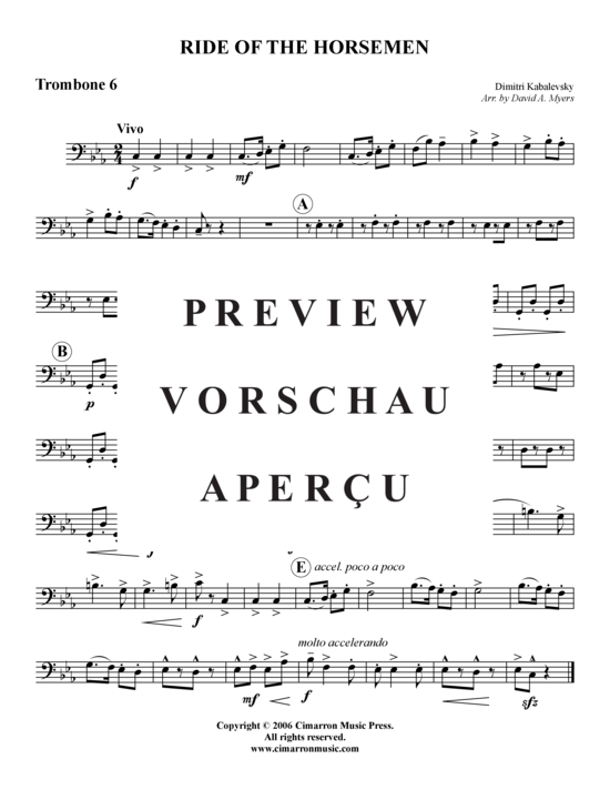 Product gallery: Page 10 of 11 Ride of the Horseman , , (Trombone ensemble)