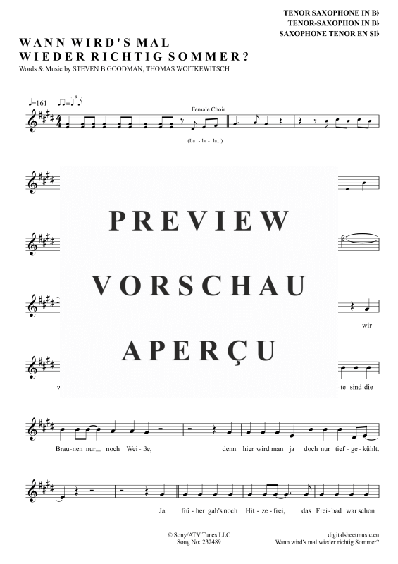 gallery: Wann wird’s mal wieder richtig Sommer , Carrell, Rudi, Tenorsaxophon