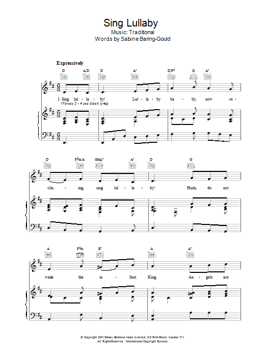 Produktgalerie: Seite 1 von 1 Sing Lullaby, Traditional, Gesang, Gitarre, Klavier