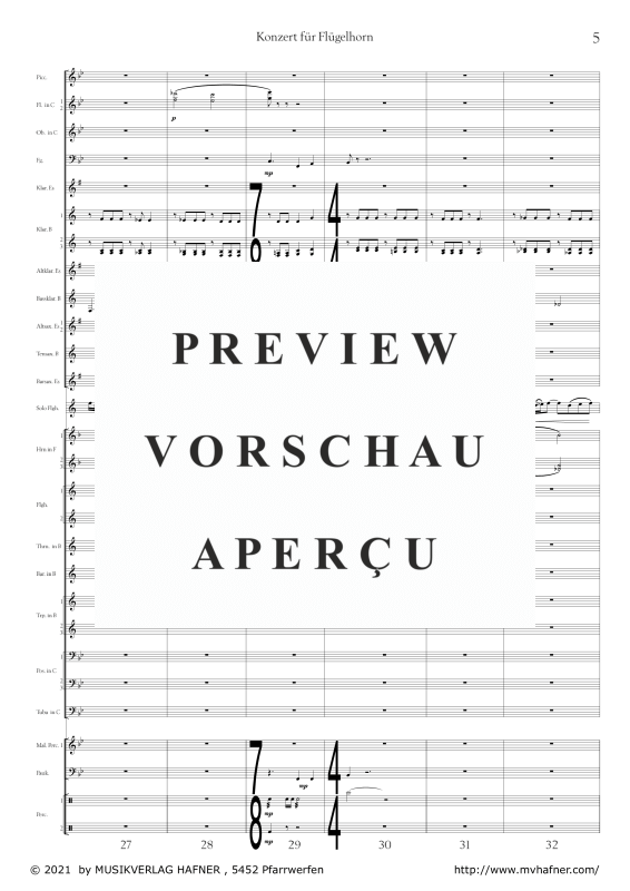 Product gallery: Page 10 of 11 Konzert für Flügelhorn und Blasorchester, , (large wind orchestra)