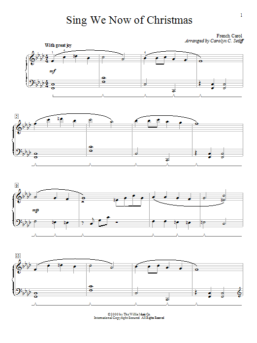 Product gallery: Page 1 of 1 Sing We Now Of Christmas, Traditional