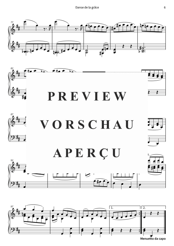 Produktgalerie: Seite 8 von 8 Danse de la grâce - Andante grazioso de la Sonate pour piano n° 11, K. 331, , Klavier Solo