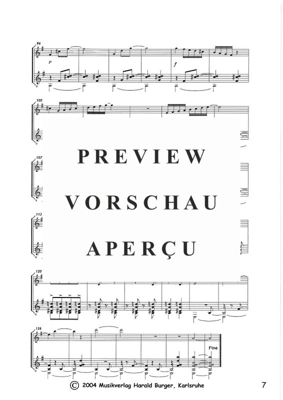 gallery: Sechs Mininos - Sechs Stücke für Flöte & Gitarre, , Querflöte und Gitarre - Partitur