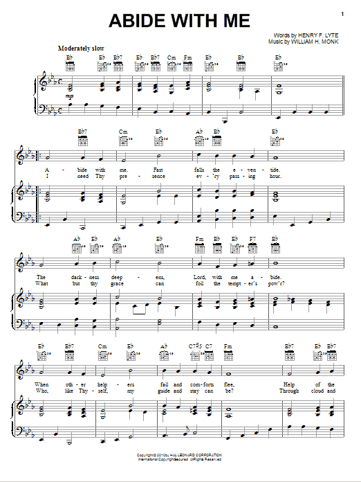 Product gallery: Page 1 of 1 Abide With Me, Henry F. Lyte