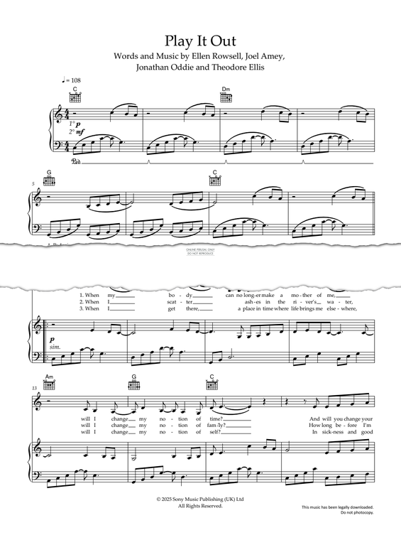 Product gallery: Page 1 of 1 Play It Out, Wolf Alice