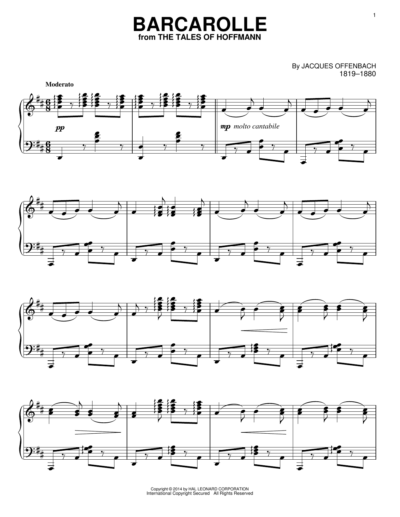 Product picture to: Barcarolle (arr. Richard Walters)