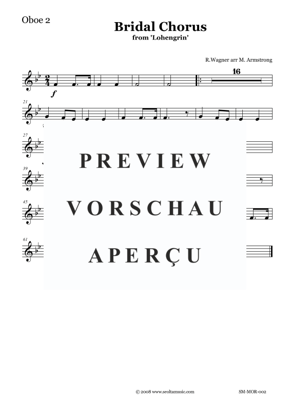 Product gallery: Page 11 of 11 Bridal Chorus from Lohengrin, , Two Oboes and String Ensemble