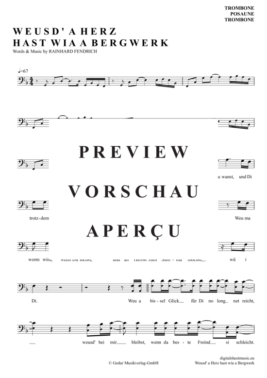 gallery: WeusD´ A Herz Hast Wia Bergwerk , Fendrich, Rainhard, (Posaune / Bariton)