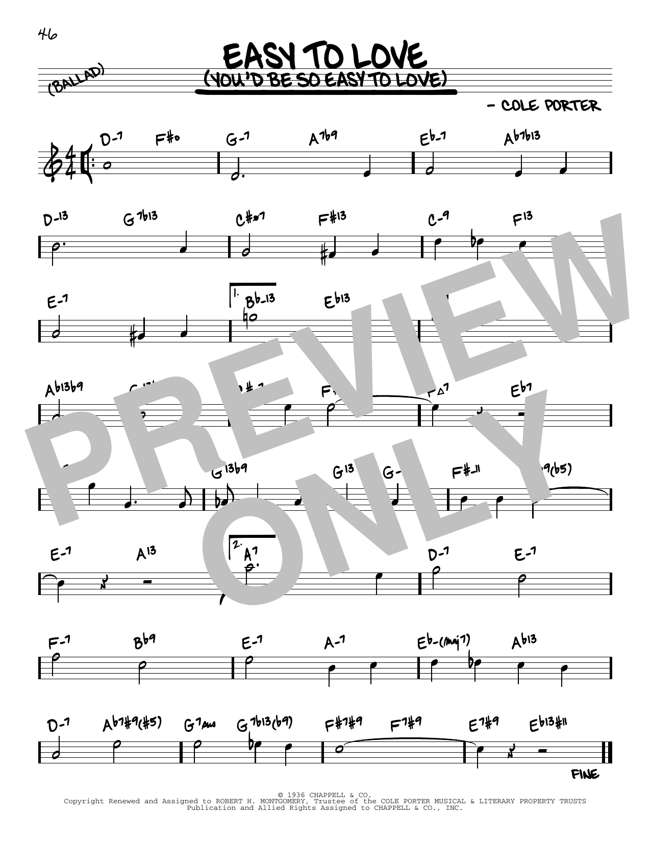 Product gallery: Page 1 of 1 Easy To Love (You'd Be So Easy To Love) (arr. David Hazeltine), Cole Porter