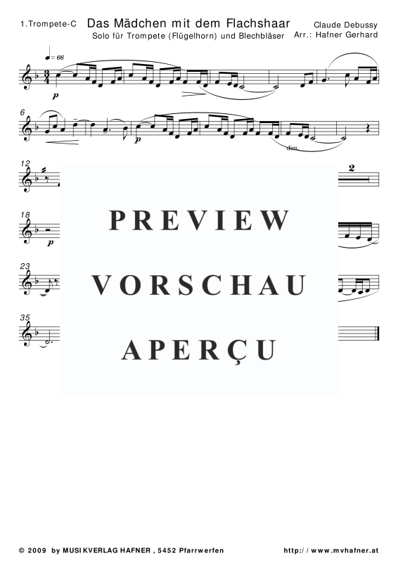 Produktgalerie: Seite 5 von 11 Das Mädchen mit dem Flachshaar, , (Blechbläser Quintett)