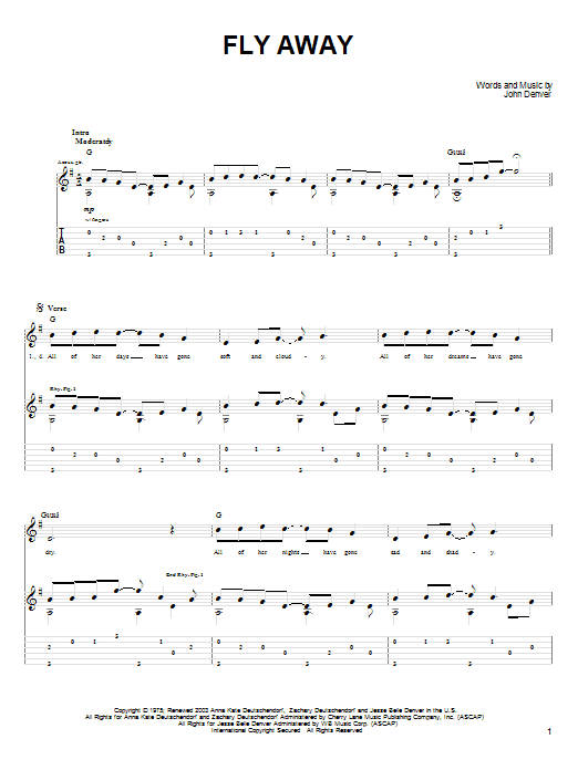 Product gallery: Page 1 of 1 Fly Away, John Denver