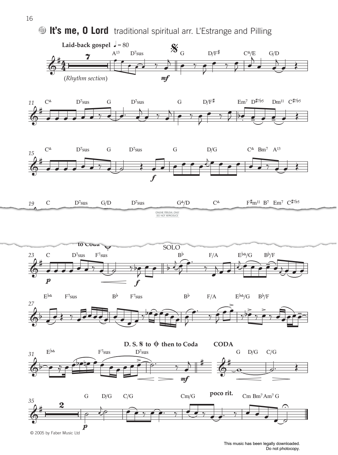 Produktgalerie: Seite 1 von 1 It's Me, O Lord, Traditional, Trompete