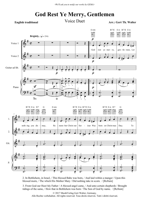 Produktbild zu: God Rest Ye Merry, Gentlemen Traditional