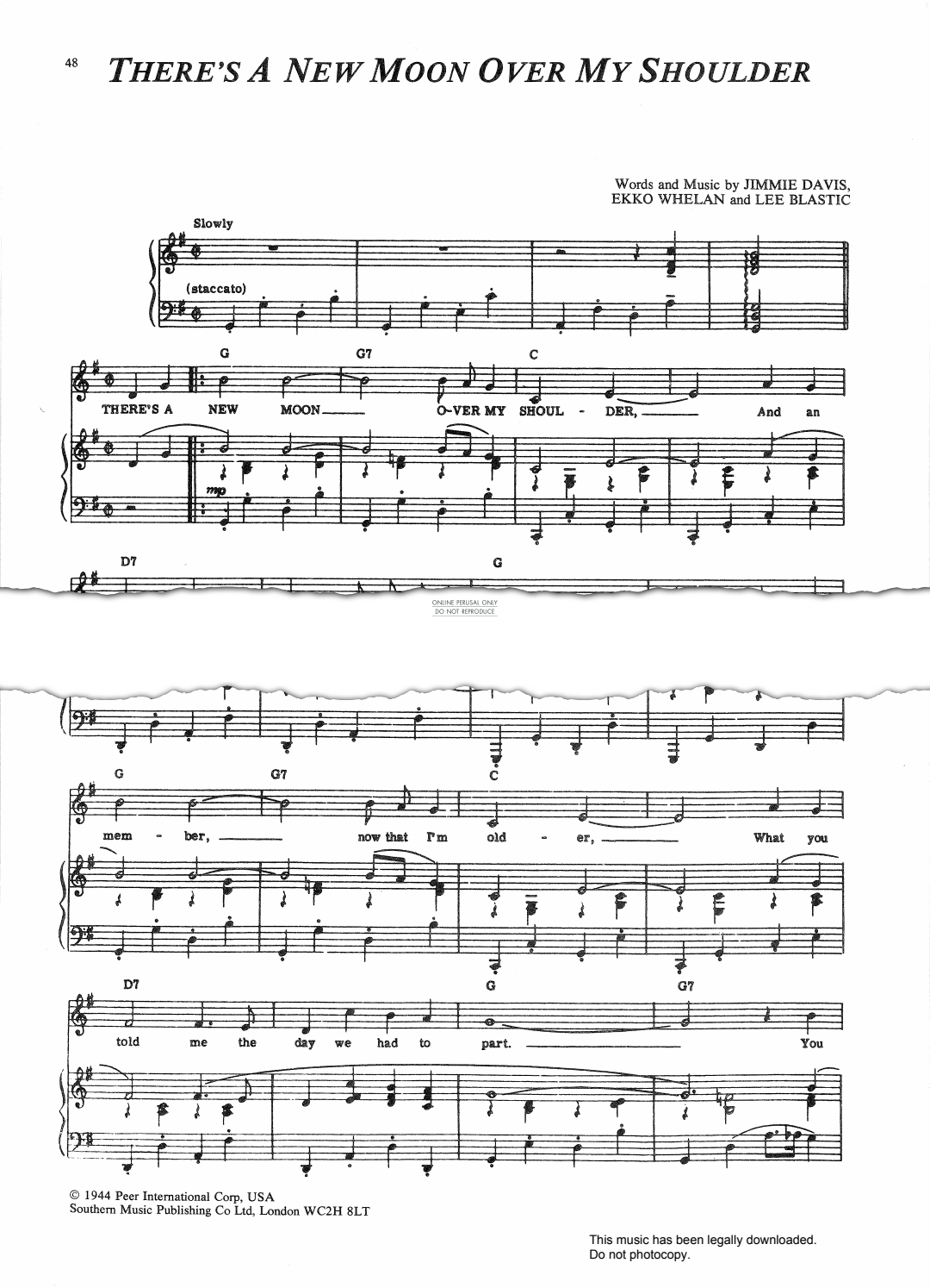 gallery: There's A New Moon Over My Shoulder, Jim Reeves, Gesang, Gitarre, Klavier