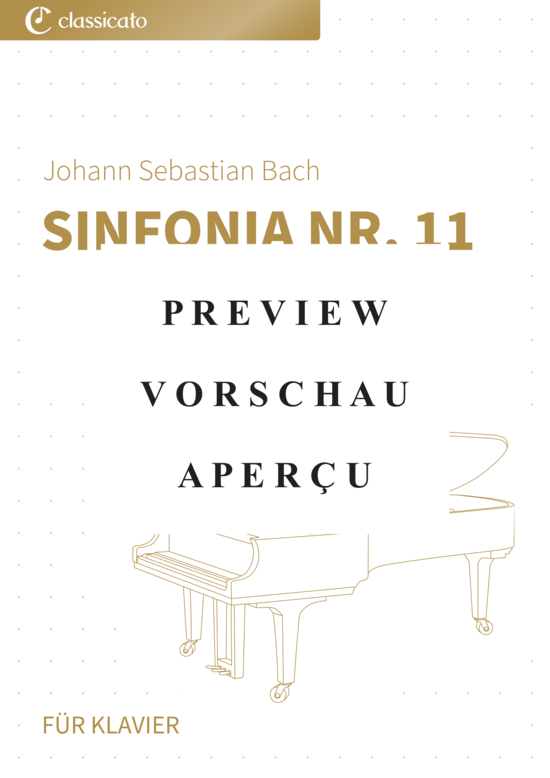 Produktgalerie: Seite 2 von 6 Sinfonia Nr. 11 - BWV 797 , , Klavier Solo