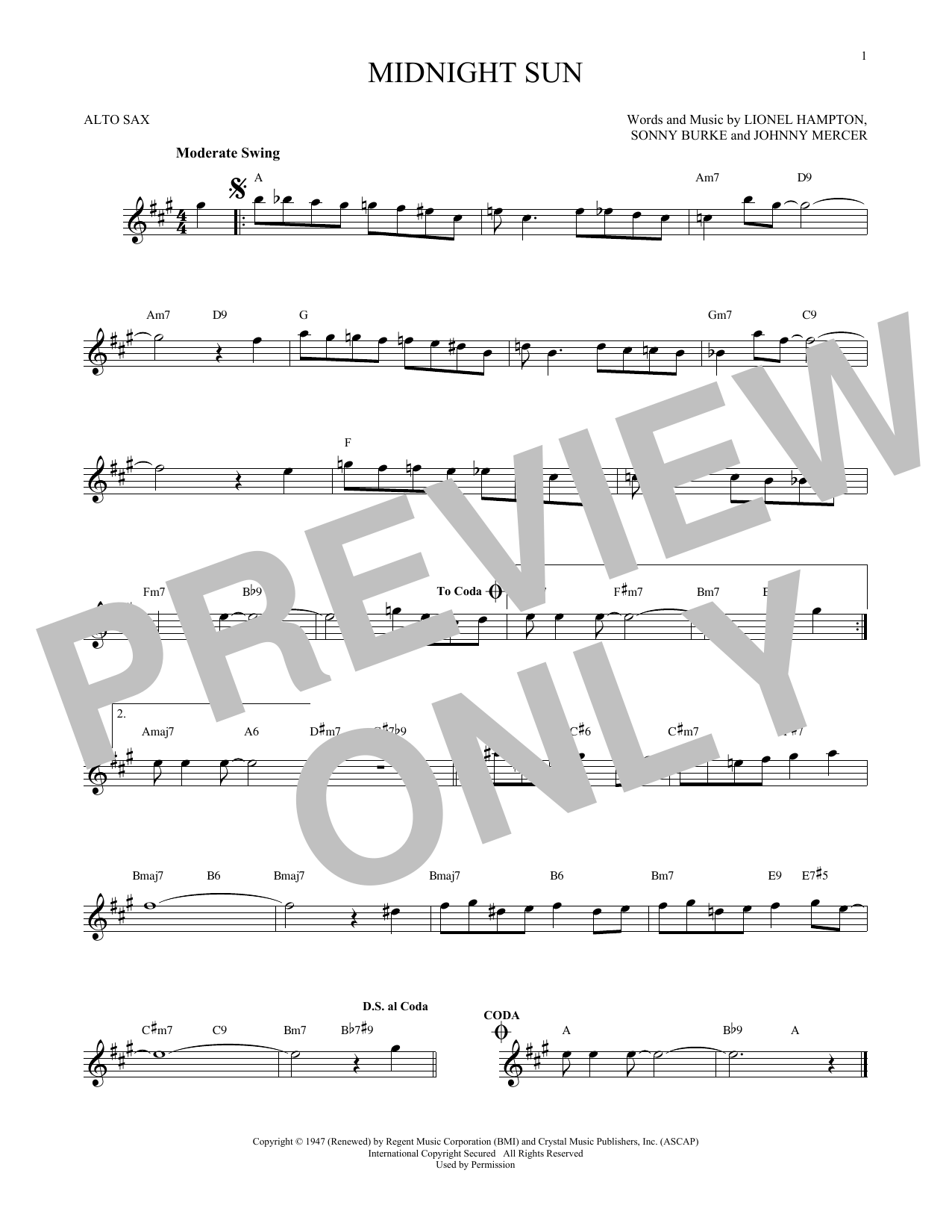 Product gallery: Page 1 of 1 Midnight Sun, Johnny Mercer