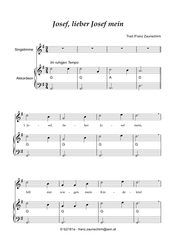 Product picture to: Josef lieber Josef meinTraditional