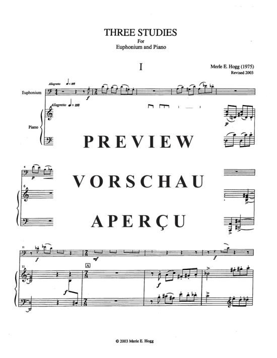 Product gallery: Page 3 of 21 Three Studies , , (euphonium + piano)
