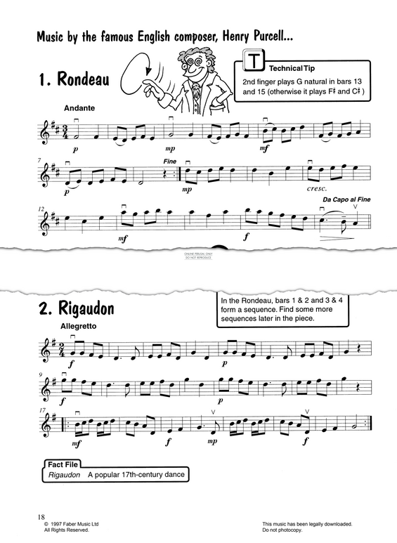 Produktgalerie: Seite 1 von 1 Rondeau/Rigaudon, Henry Purcell, Klavier, Violine