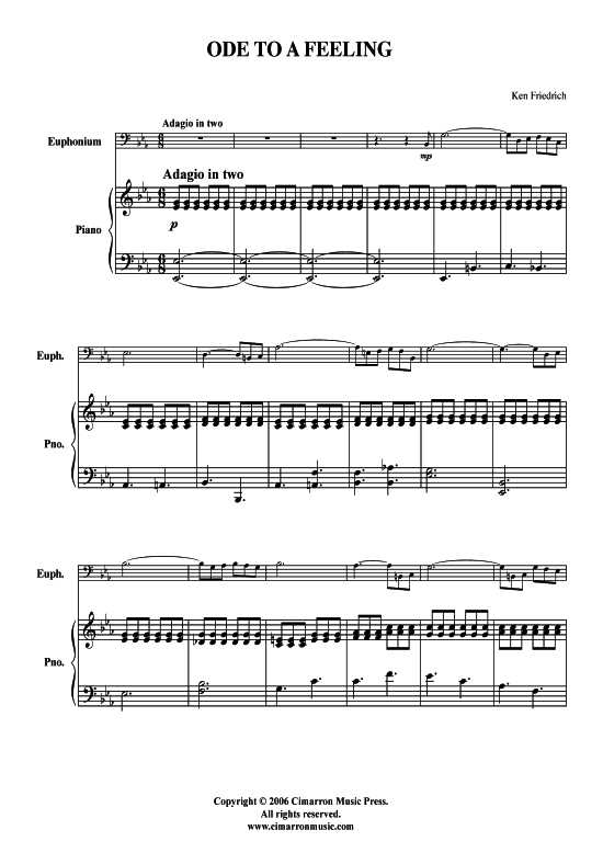 Product picture to: Ode to a Feeling Kenneth Friedrich