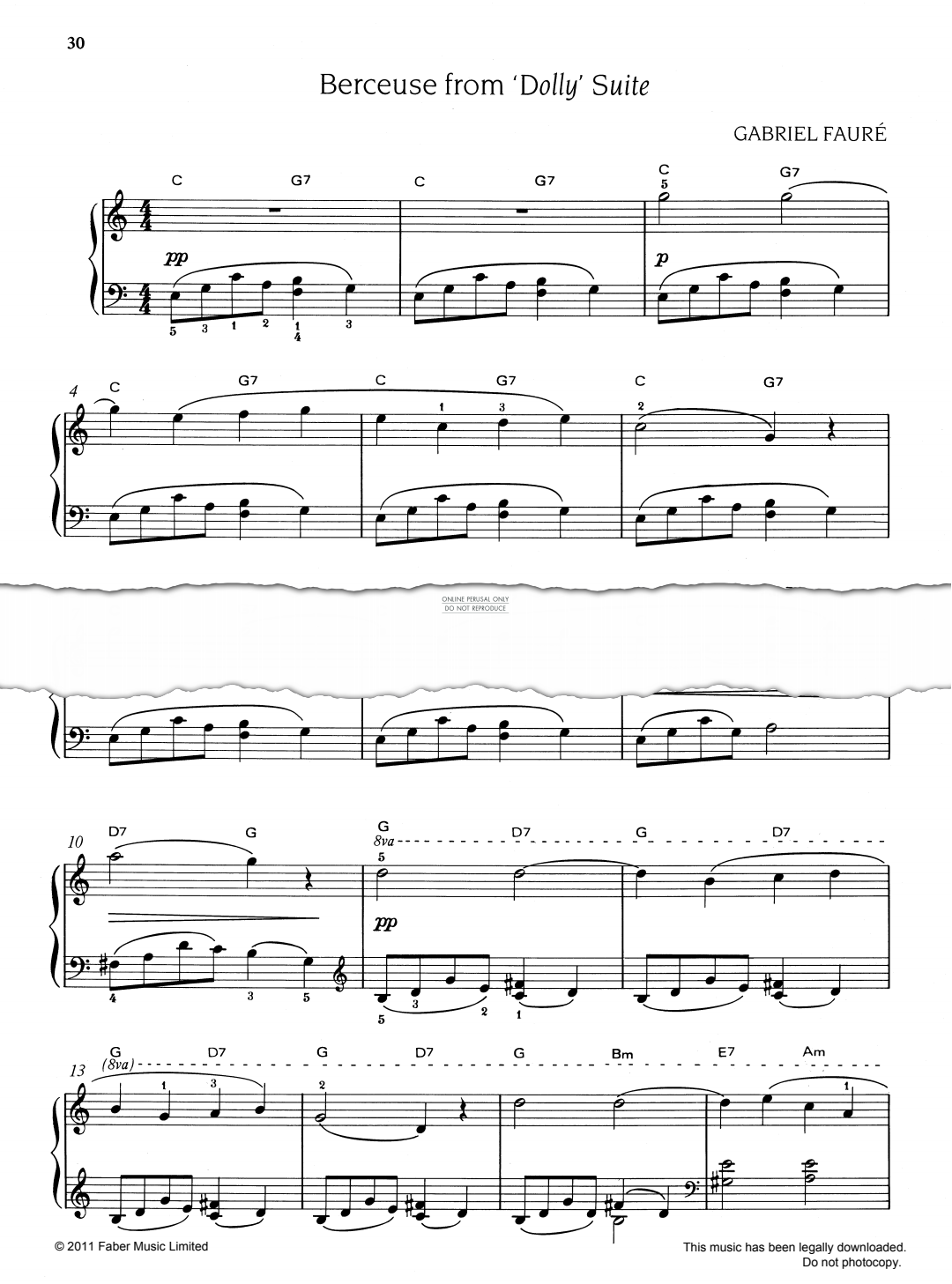 Product picture to: Berceuse (from Dolly Suite, Op.56 No.1)