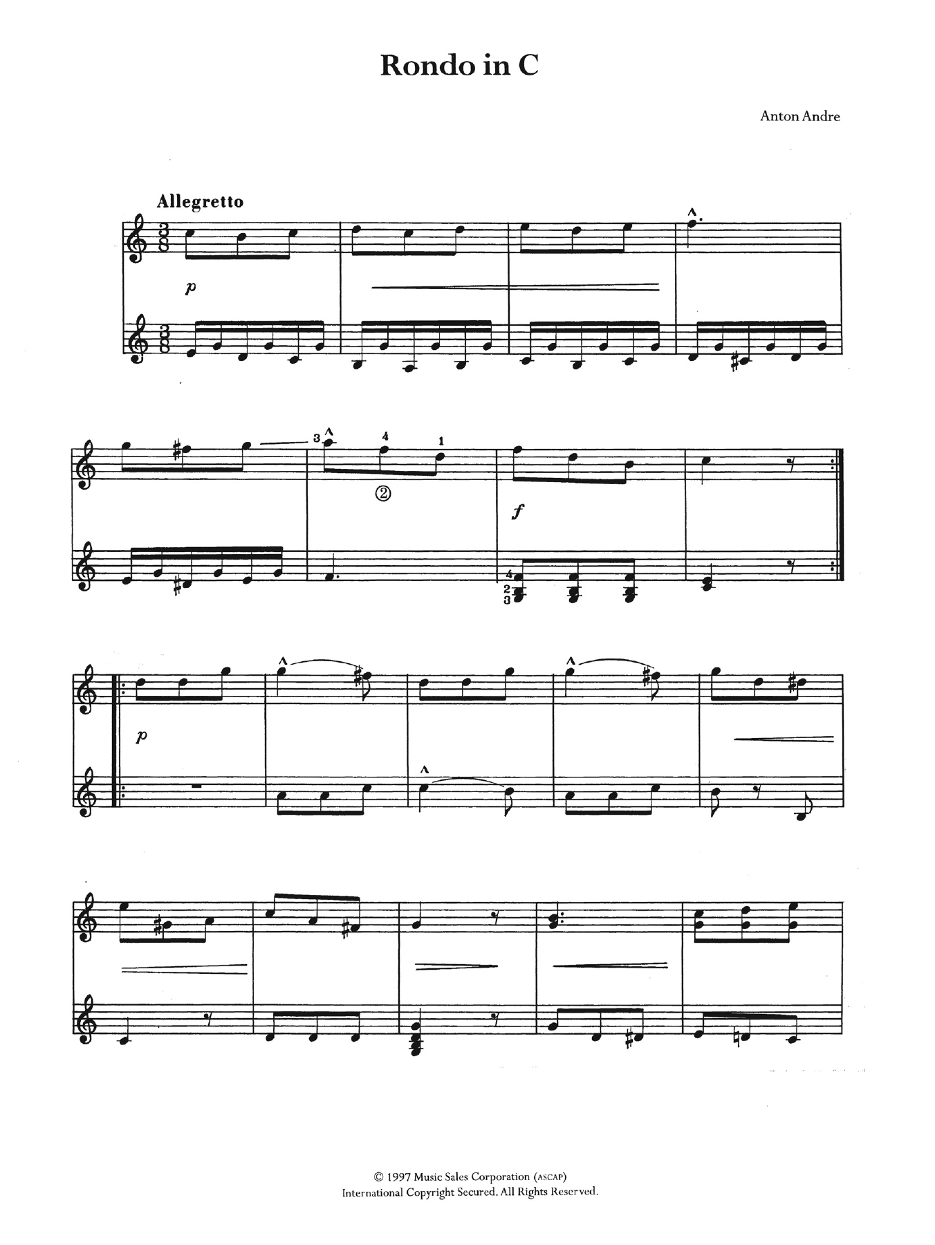 Product gallery: Page 1 of 1 Rondo In C, Anton Andre