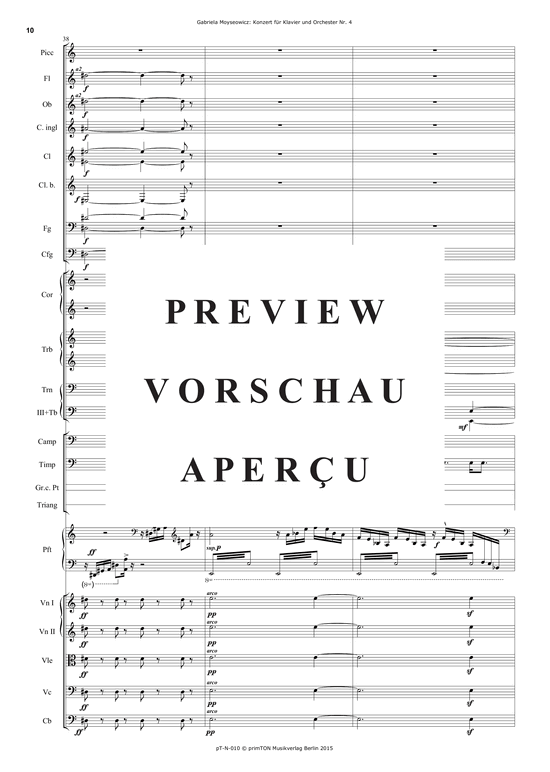 Product gallery: Page 15 of 21 Konzert für Klavier und Orchester Nr. 4 (2002) , ,  (orchestra + piano solo)