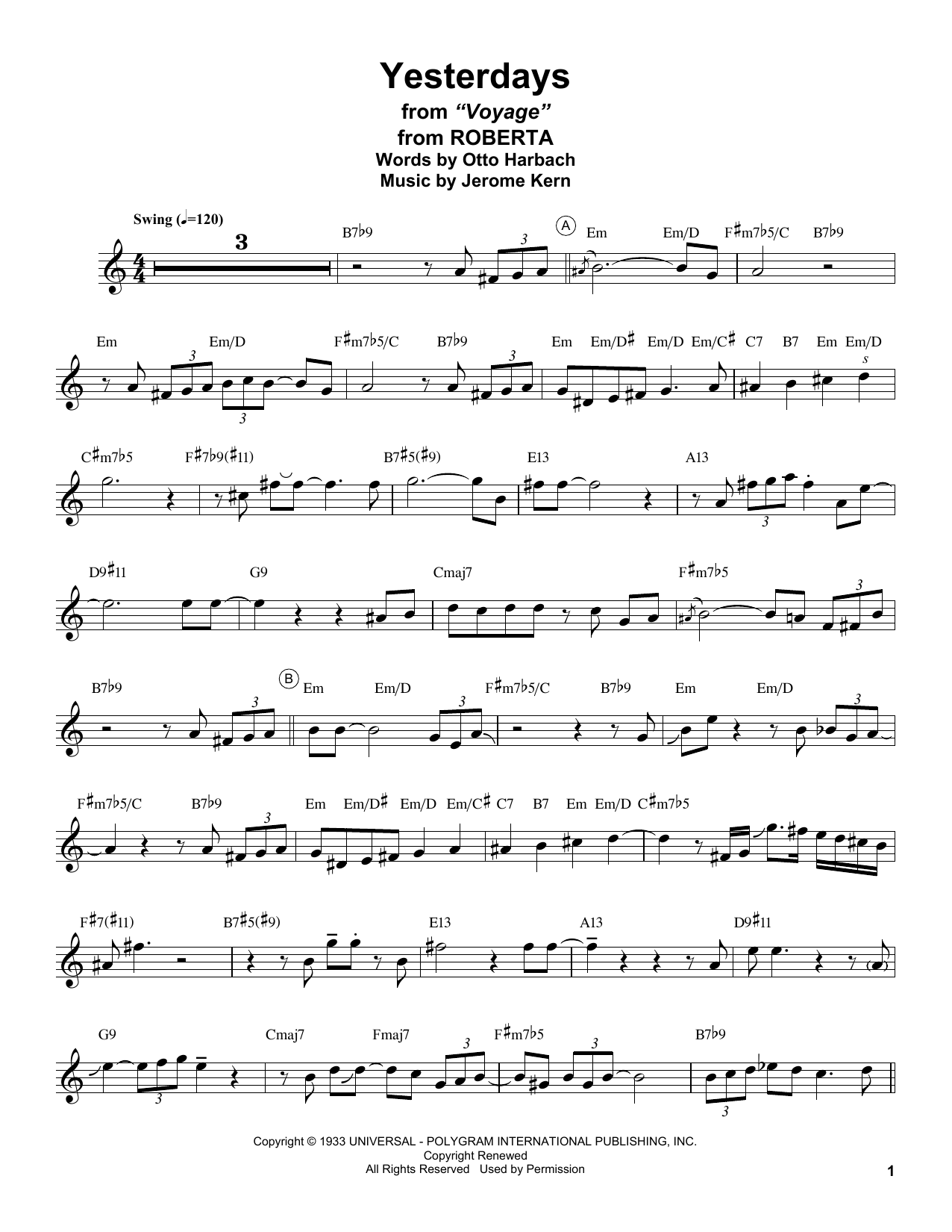 Product gallery: Page 1 of 1 Yesterdays (from Roberta), Stan Getz