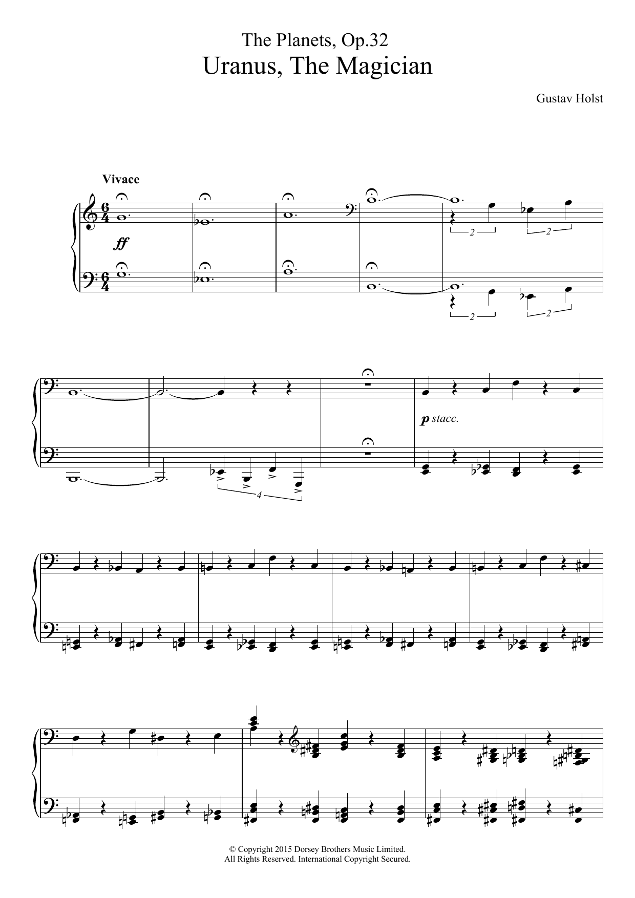 Produktbild zu: The Planets, Op. 32 - Uranus, The Magician