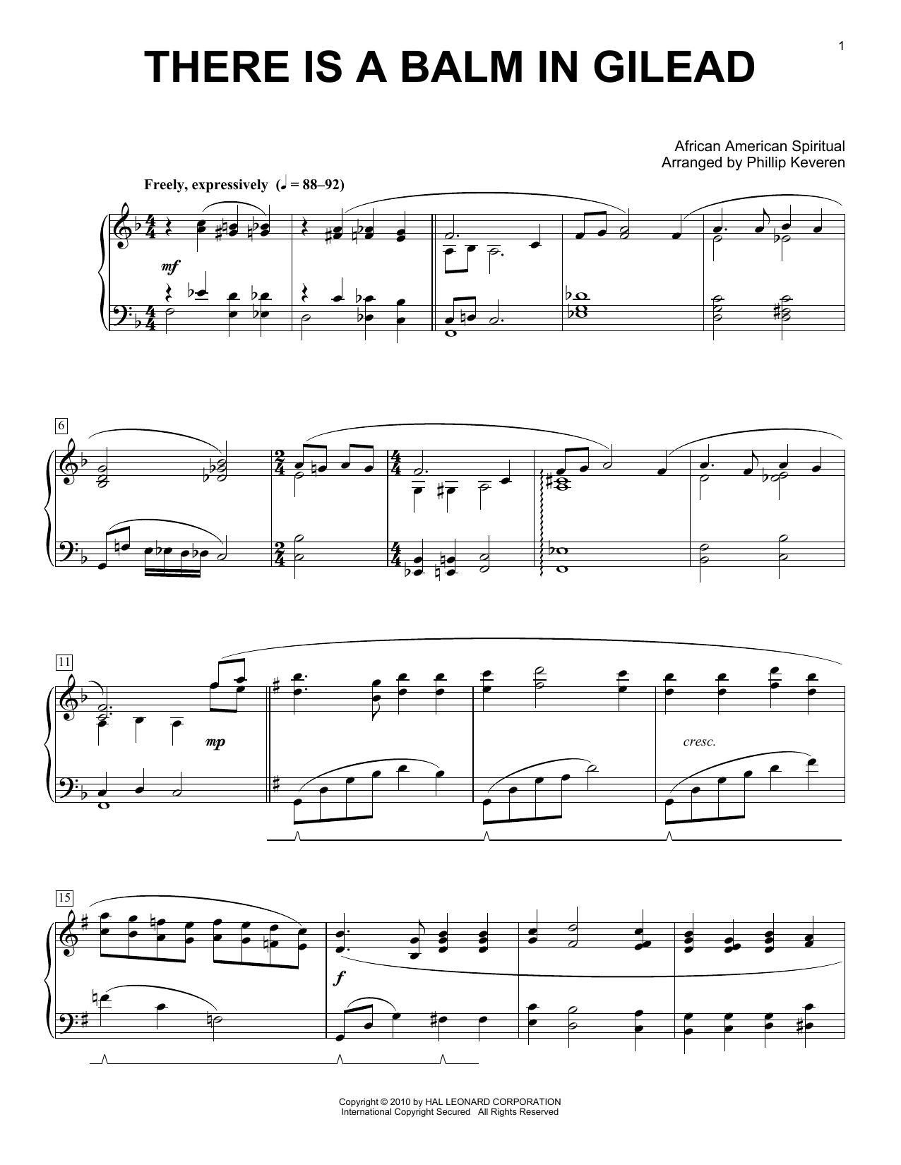 Product gallery: Page 1 of 1 There Is A Balm In Gilead (arr. Phillip Keveren), African-American Spiritual