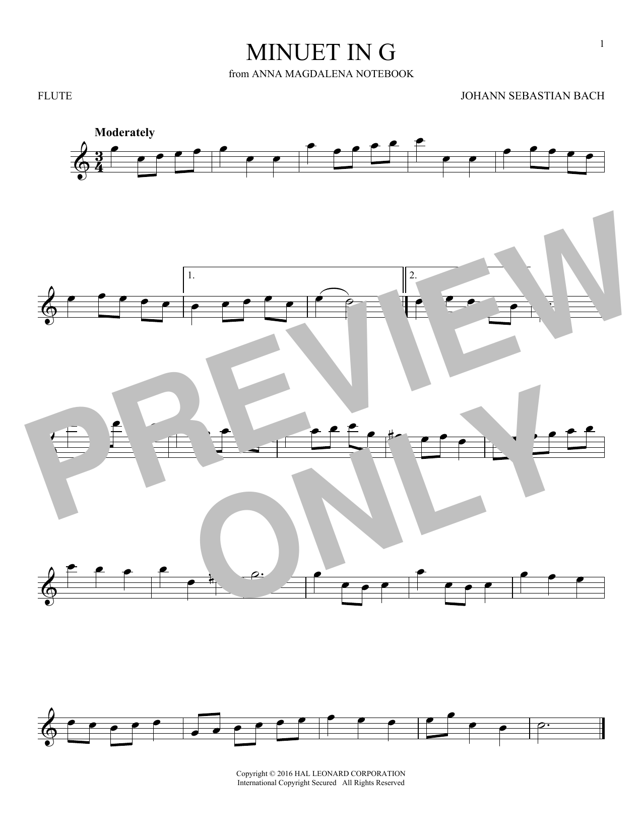 Product gallery: Page 1 of 1 Minuet In G Major, BWV Anh. 114, Christian Petzold